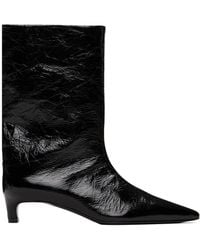 Jil Sander - Pointed-Toe Pleated Boots - Lyst