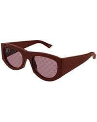 Gucci - Eyewear Rectangular Frame Sunglasses - Lyst