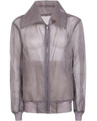 Rick Owens - Temple Dracucollar Cropped Organza Jacket - Lyst