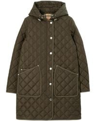 Burberry - Long Sleeved Quilted Hooded Coat - Lyst