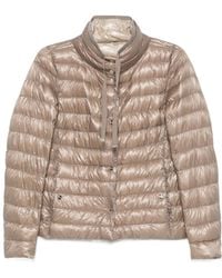Herno - High-Necked Long-Sleeved Cotton Coat - Lyst
