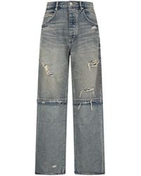 Purple Brand - Distressed Wide Leg Jeans - Lyst