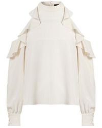 Etro - Draped-Detailed Cut-Out Blouse - Lyst