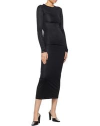 KHAITE - Long-Sleeved Round-Necked Dress - Lyst