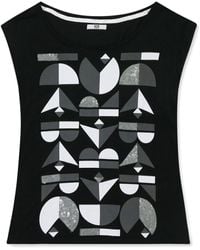 Iceberg - Printed Sleeveless T-Shirt - Lyst