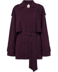 Jardin Des Orangers - Cropped Wool And Cashmere Trench Coat - Lyst