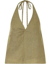 STAUD - Corso Striped Halter Top - Lyst