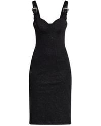 Versace Jeans Couture - Couture Glitter Sleeveless Midi Dress - Lyst