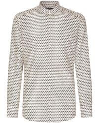Dolce & Gabbana - All-Over Logo Printed Buttoned Shirt - Lyst