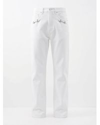 Gucci - Cotton Denim Pants With Horsebit Detail - Lyst
