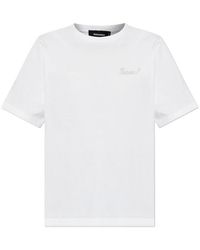DSquared² - Logo Rhinestone Embellished Crewneck T-Shirt - Lyst
