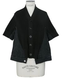 Sacai - Denim X Knit Cardigan - Lyst
