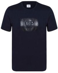 C.P. Company - Block Logo Regular Fit T-Shirt - Lyst