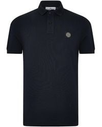 Stone Island - Cotton Compass Logo Polo Shirt - Lyst