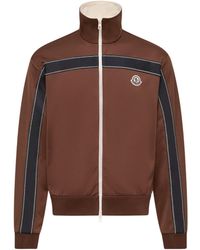 Moncler - Topstitched Turtleneck Zip-Up Sweatshirt - Lyst
