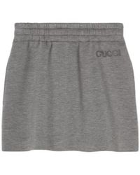 Gucci - Viscose Jersey Mini Skirt - Lyst