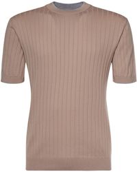Eleventy - Cotton T-Shirt - Lyst