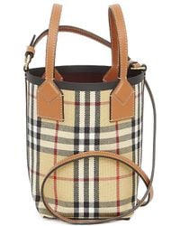 Burberry - London Checked Mini Tote Bag - Lyst