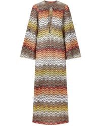 Missoni - Mare Striped Metallic Crochet-Knit Coverup - Lyst
