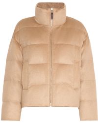 Max Mara - Camel Wool Down-Filled Jacket - Lyst