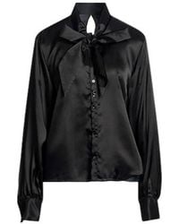 MM6 by Maison Margiela - Solid-Color Satin Shirt - Lyst