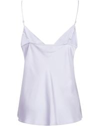 forte_forte - Shiny Stretch Silk Satin Slip Top - Lyst