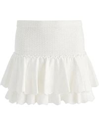 Alice + Olivia - Alice Olivia Siya Pointelle Skirt - Lyst