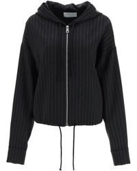 Sportmax - Logo Pinstripe Casual Jacket - Lyst