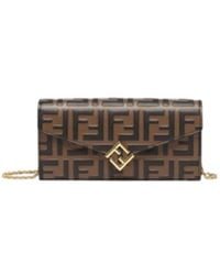 Fendi - Ff Diamonds Continental Chained Wallet - Lyst