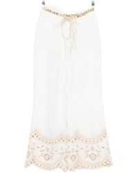 Zimmermann - Wanderlust Beaded Embroidered Trousers - Lyst