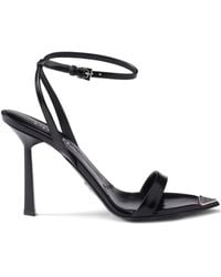 Prada - Triangle-Logo High-Heeled Sandals - Lyst
