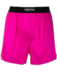 Tom Ford - Logo-Waistband Stretched Satin Boxers - Lyst
