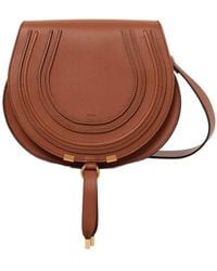 Chloé - Chloé Marcie Logo Detailed Saddle Bag - Lyst