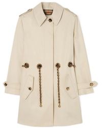 Burberry - Short Gabardine Stonehaven Car Coat - Lyst