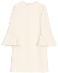 Valentino - Embroidered Crepe Couture Short Dress - Lyst