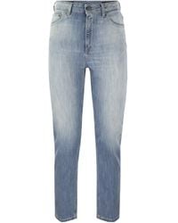 Dondup - Cindy High-Waist Straight-Leg Jeans - Lyst