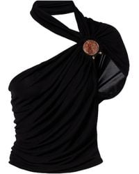 Christopher Esber - Embellished Draped Jersey Top - Lyst