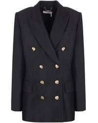 Chloé - Chloé Double-Breasted Buttoned Blazer - Lyst