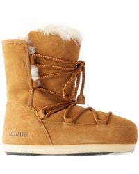 Moon Boot - Evx Shearling Lace-Up Boots - Lyst
