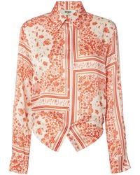 Fendi - Coral Bandana Printed Long Sleeved Shirt - Lyst