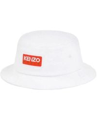 KENZO - Logo Patch Bucket Hat - Lyst