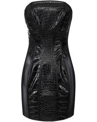 Elisabetta Franchi - Crocodile-Print Mini Dress - Lyst