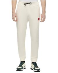 BOSS - Elastic Waist Casual Pants - Lyst