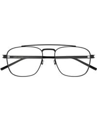 Saint Laurent - Eyewear Pilot Frame Glasses - Lyst