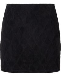 Blazé Milano - Viva Coci Quilted Suede Mini Skirt - Lyst