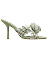Burberry - Mews Checked Heeled Sandals - Lyst