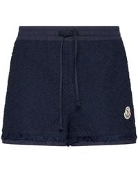 Moncler - Logo-Patch Tweed Shorts - Lyst