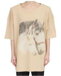 MM6 by Maison Margiela - Oversized Horse Print T-Shirt - Lyst
