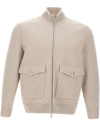 Eleventy - Cable-Knit Zip-Up Jacket - Lyst