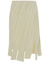 Bottega Veneta - High-Waisted Draped Skirt - Lyst